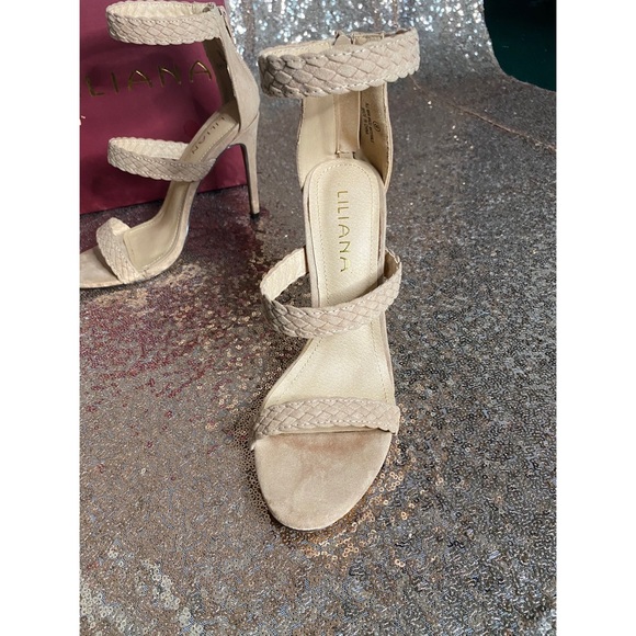 ❌SOLD❌ Nude Braided Strap Heels - Picture 2 of 4